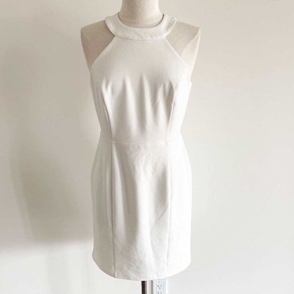 Cece White Halter Mini Dress Cocktail Size 6